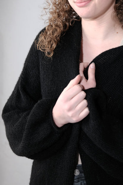 amon 1121506 fluffy puffed sleeve coat