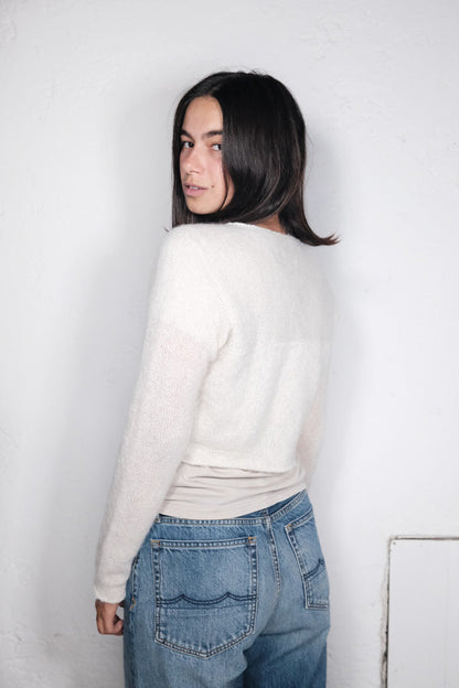 amon 1121502 fluffy short cardigan