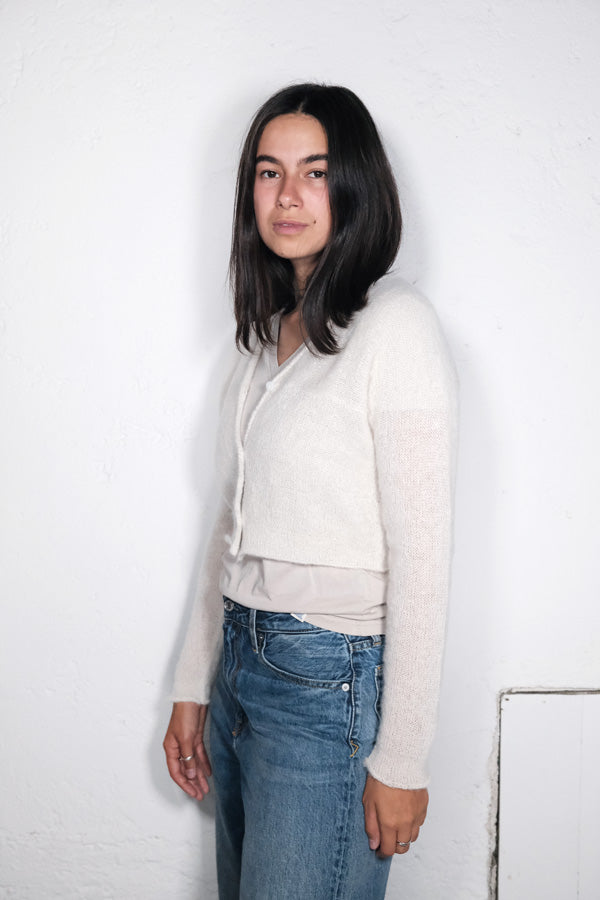 amon 1121502 fluffy short cardigan