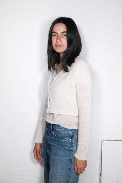 amon 1121502 fluffy short cardigan