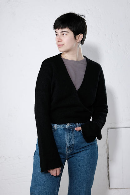 amon 1121508 fluffy wrap jacket