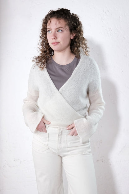 amon 1121508 fluffy wrap jacket