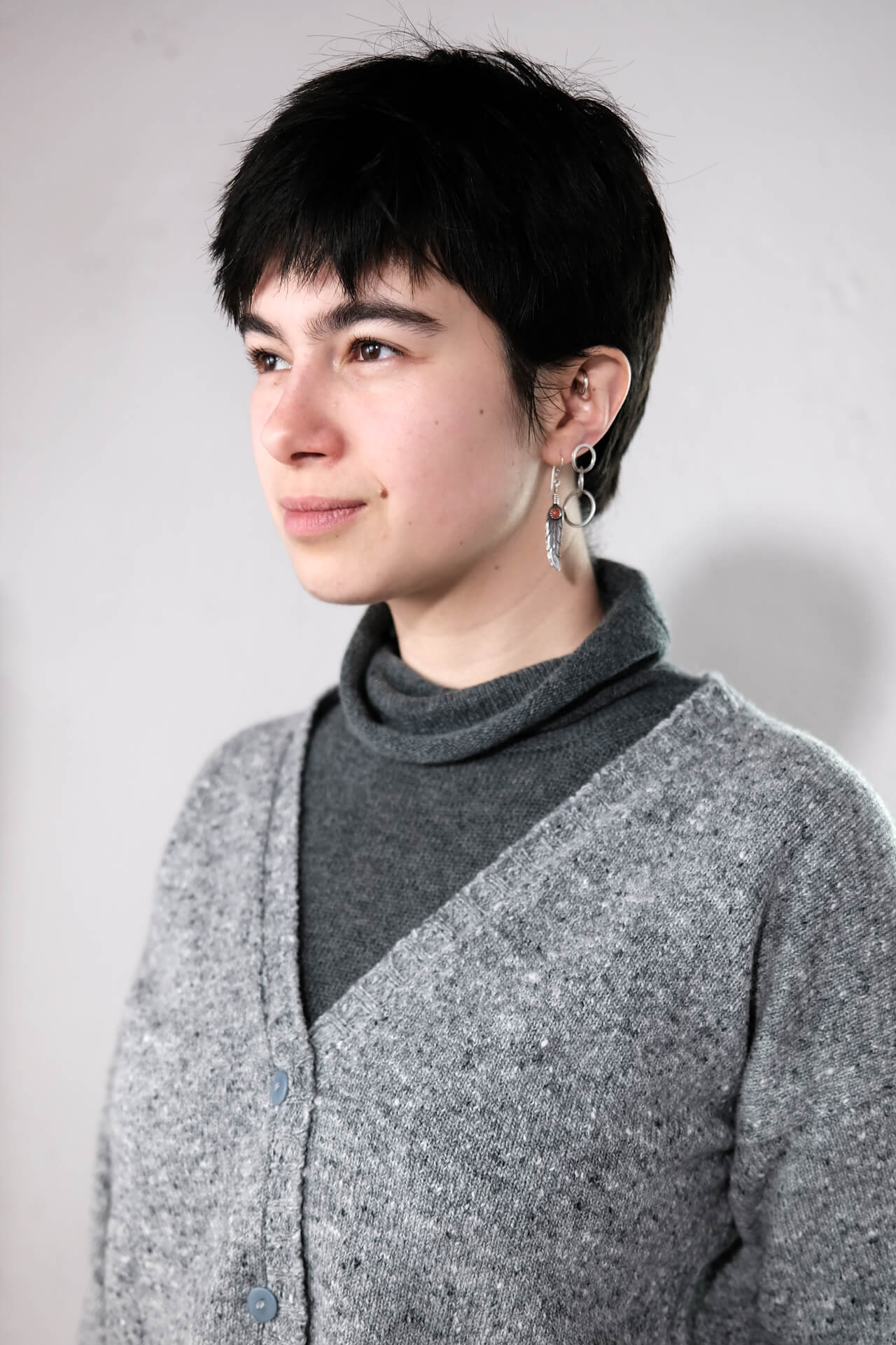 amon 1121409 Tweed short cardigan